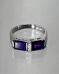 violet silver ring