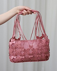 pink leather bag