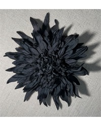 black flower brooch