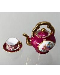 antique mini tea pot , cup set 장식품