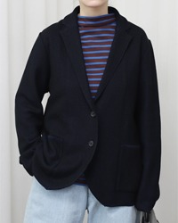 (martigiani)navy knit jacket